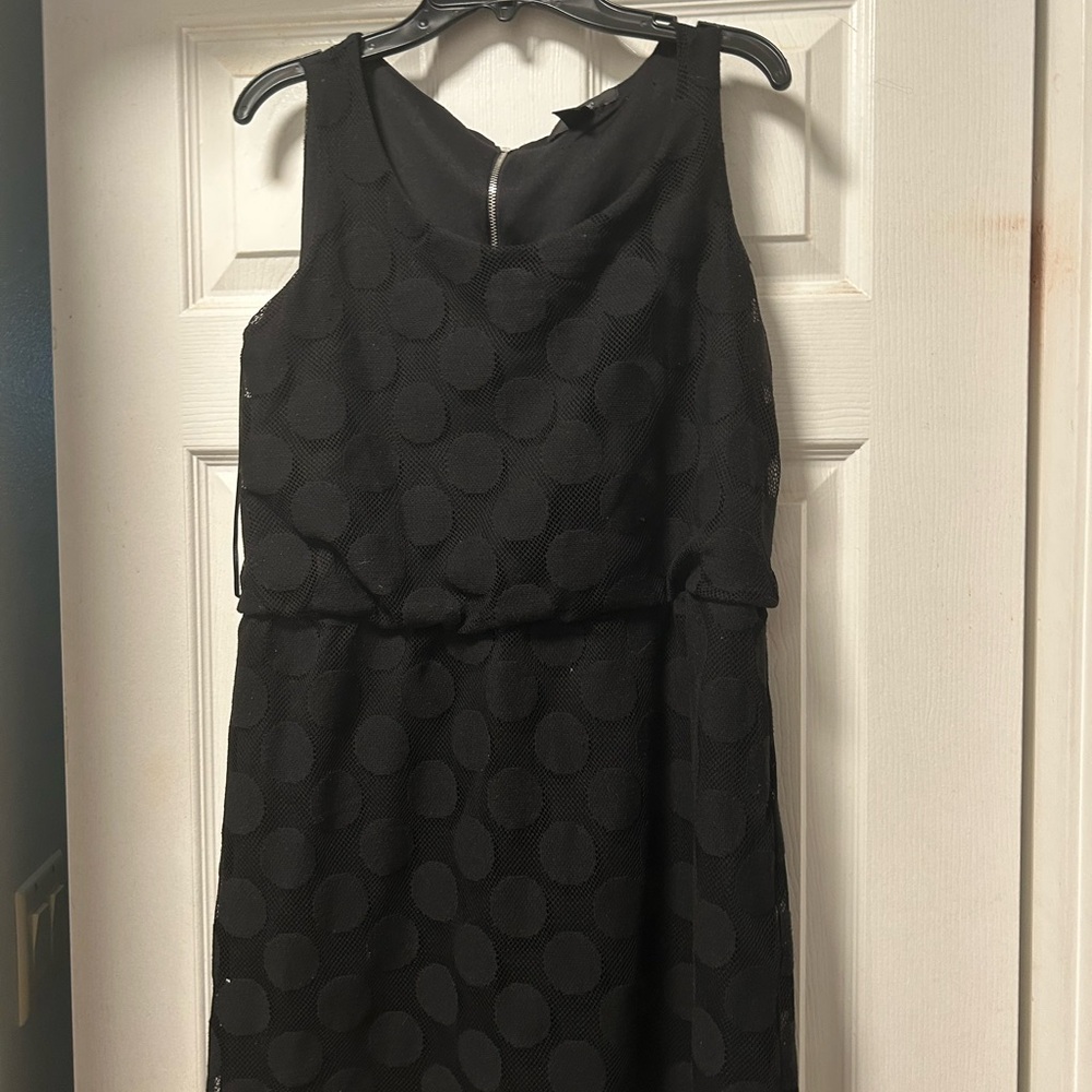 Style & Co. Black Polka Dot Midi Dress